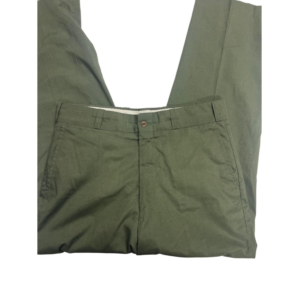 Vintage Sears Perma Prest Mens Green Dress Pants Size 34 x 30 Office Casual - Picture 2 of 13